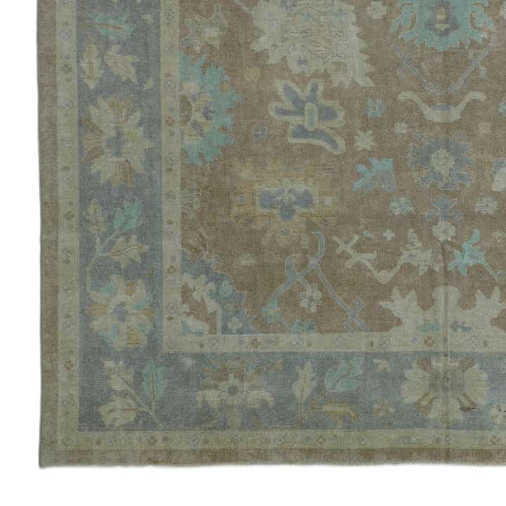 12' 4 x 14' 2 Hand Knotted Oushak Wool Rug