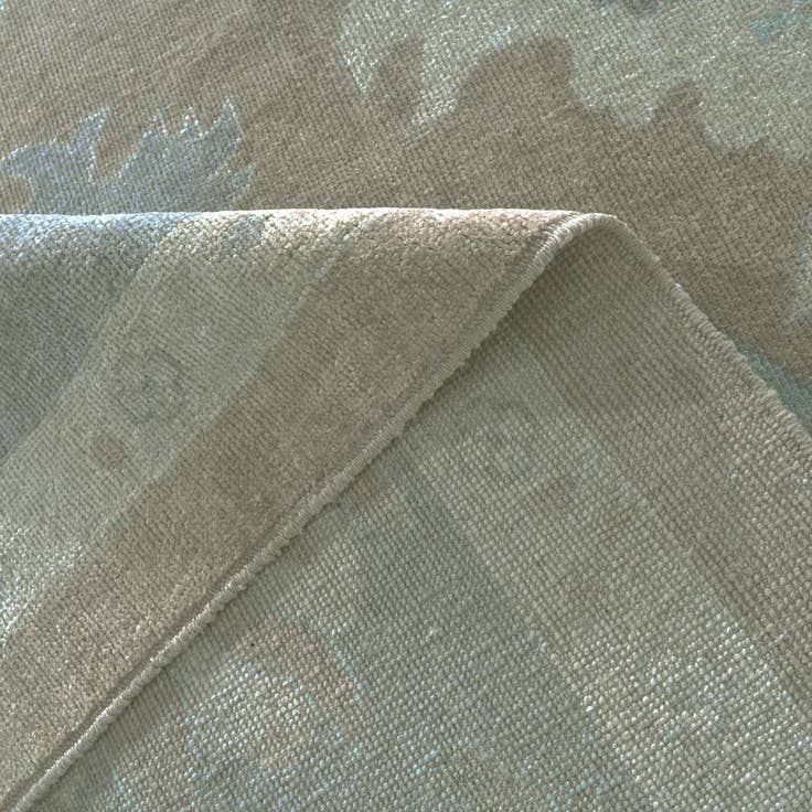 Detail image of 12' 4 x 14' 2 Hand Knotted Oushak Wool Rug