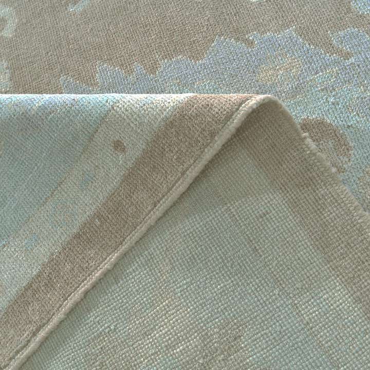 9' 1 x 11' 9 Hand Knotted Oushak Wool Rug