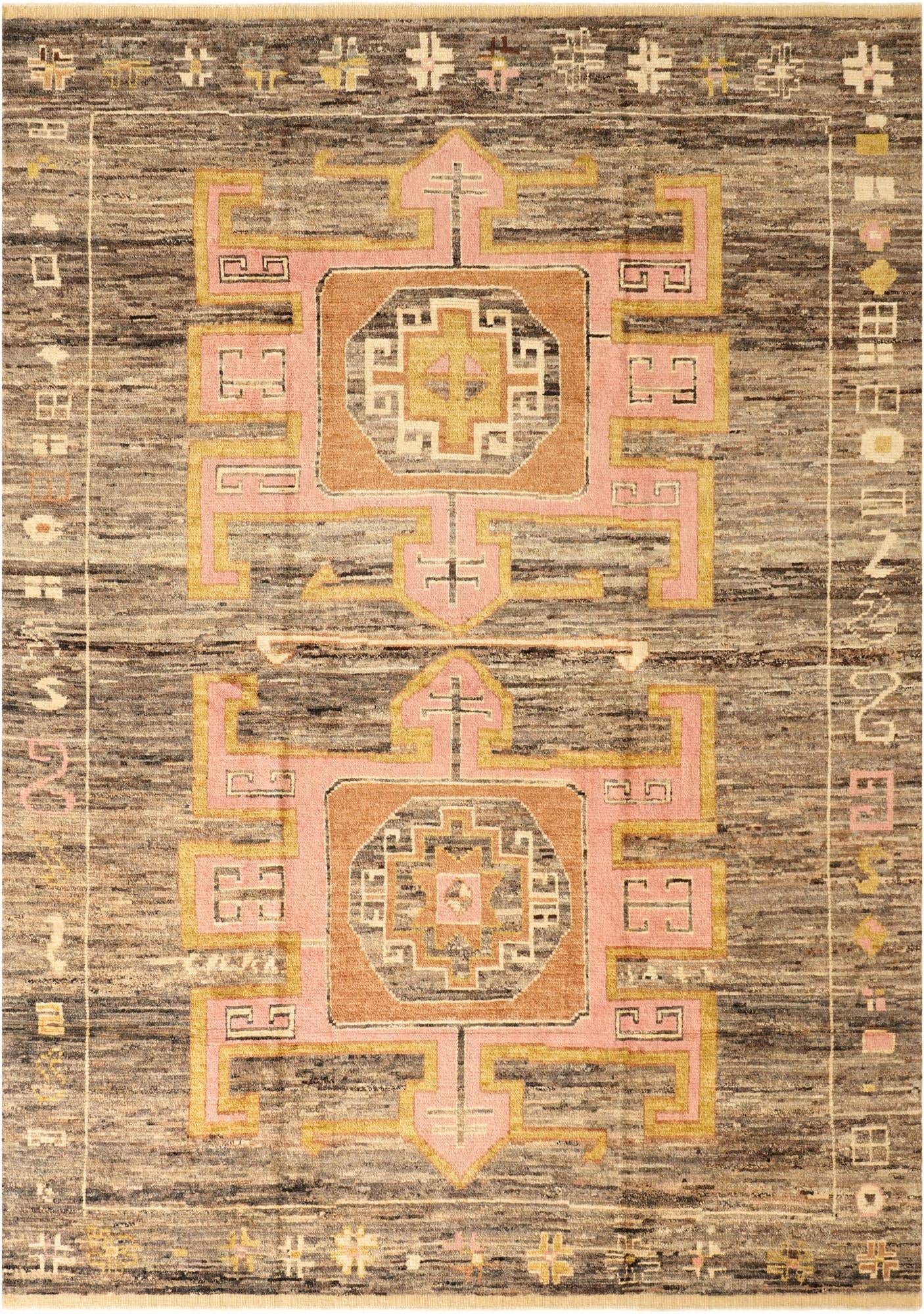 10' 2 x 14' 2  Hand Knotted Oushak Wool Rug