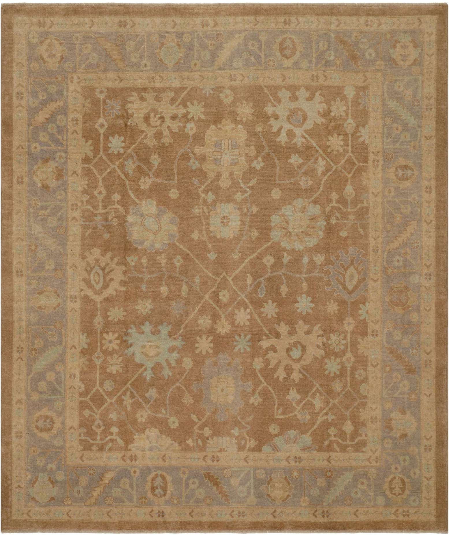 8' 3 x 9' 9 Hand Knotted Oushak Wool Rug