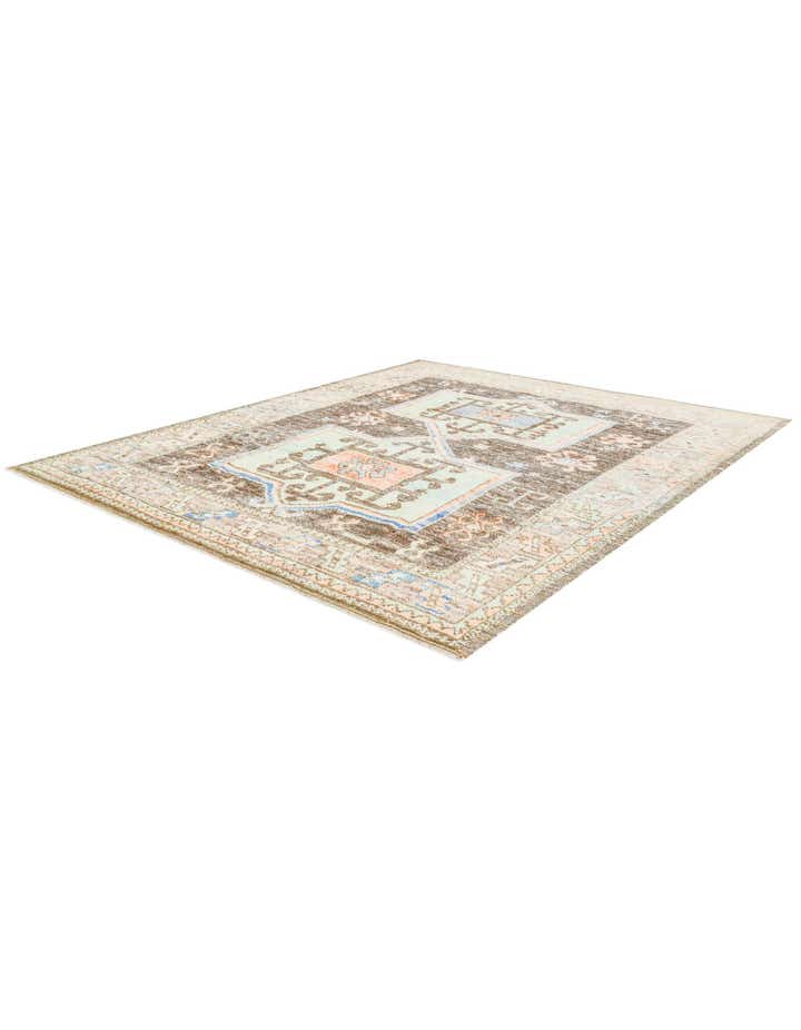 8' 8 x 10' 5 Hand Knotted Oushak Wool Rug