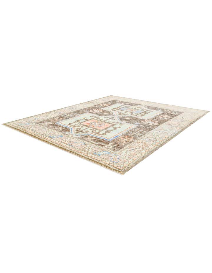 8' 8 x 10' 5 Hand Knotted Oushak Wool Rug