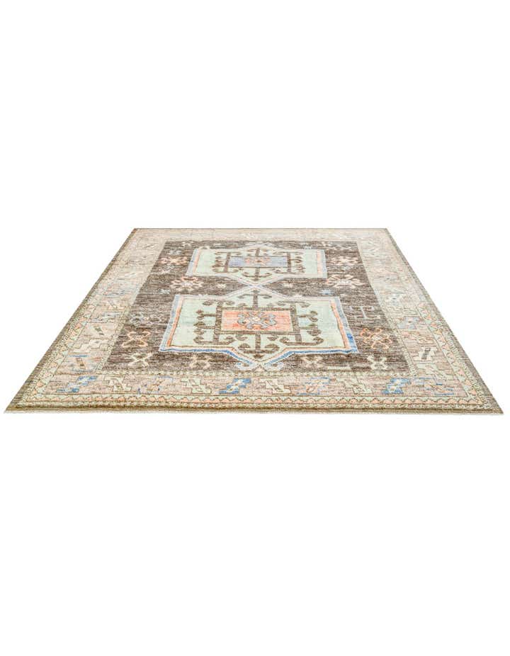 8' 8 x 10' 5 Hand Knotted Oushak Wool Rug