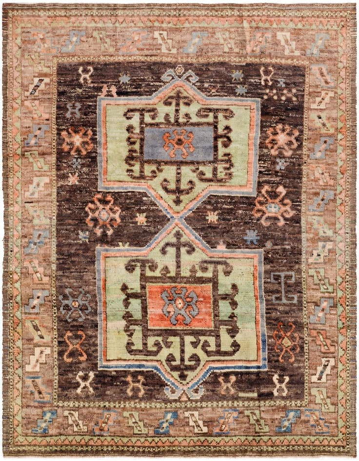 Detail image of 8' 8 x 10' 5 Hand Knotted Oushak Wool Rug