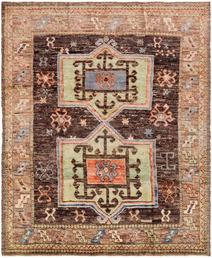 Detail image of 8' 8 x 10' 5 Hand Knotted Oushak Wool Rug