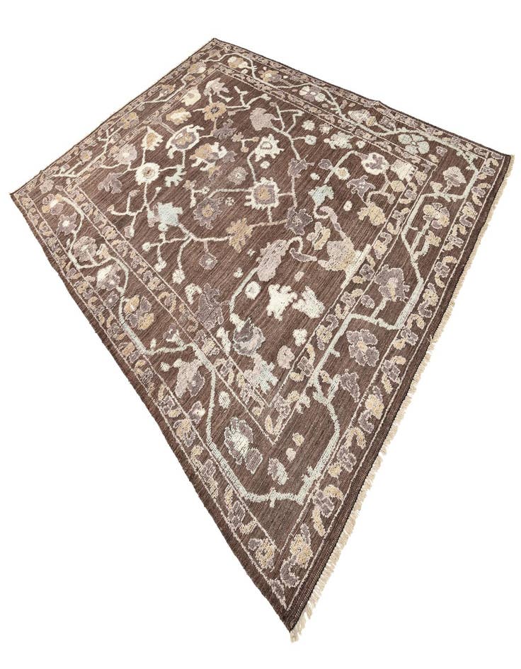 Detail image of 9' 1 x 12' Hand Knotted Oushak Wool Rug