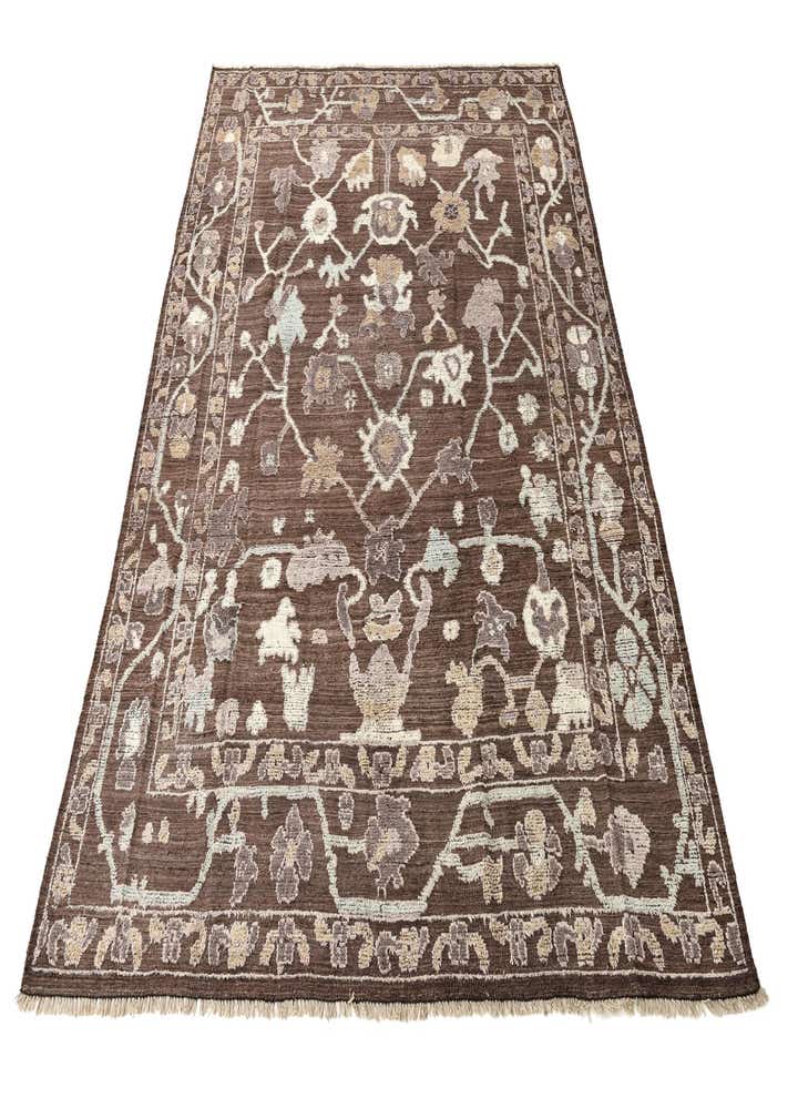 9' 1 x 12' Hand Knotted Oushak Wool Rug