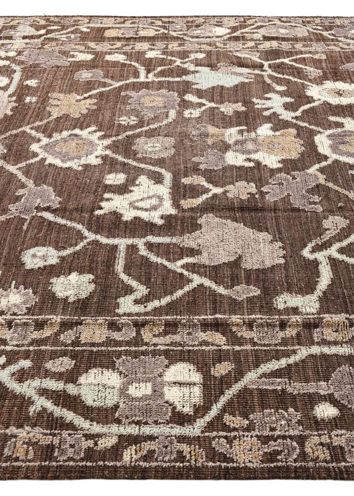 9' 1 x 12' Hand Knotted Oushak Wool Rug