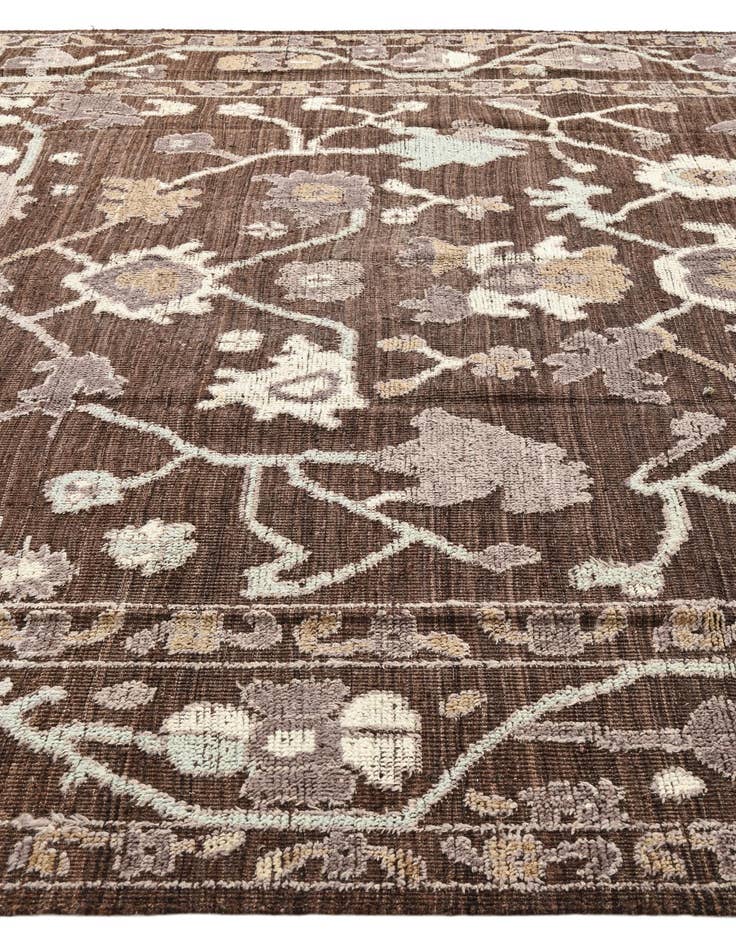 Detail image of 9' 1 x 12' Hand Knotted Oushak Wool Rug