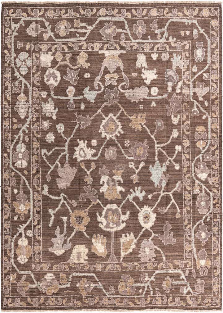 9' 1 x 12' Hand Knotted Oushak Wool Rug