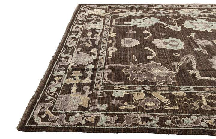 9' 2 x 12' Hand Knotted Oushak Wool Rug