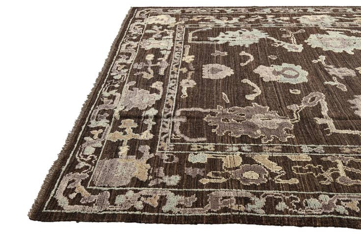 Detail image of 9' 2 x 12' Hand Knotted Oushak Wool Rug