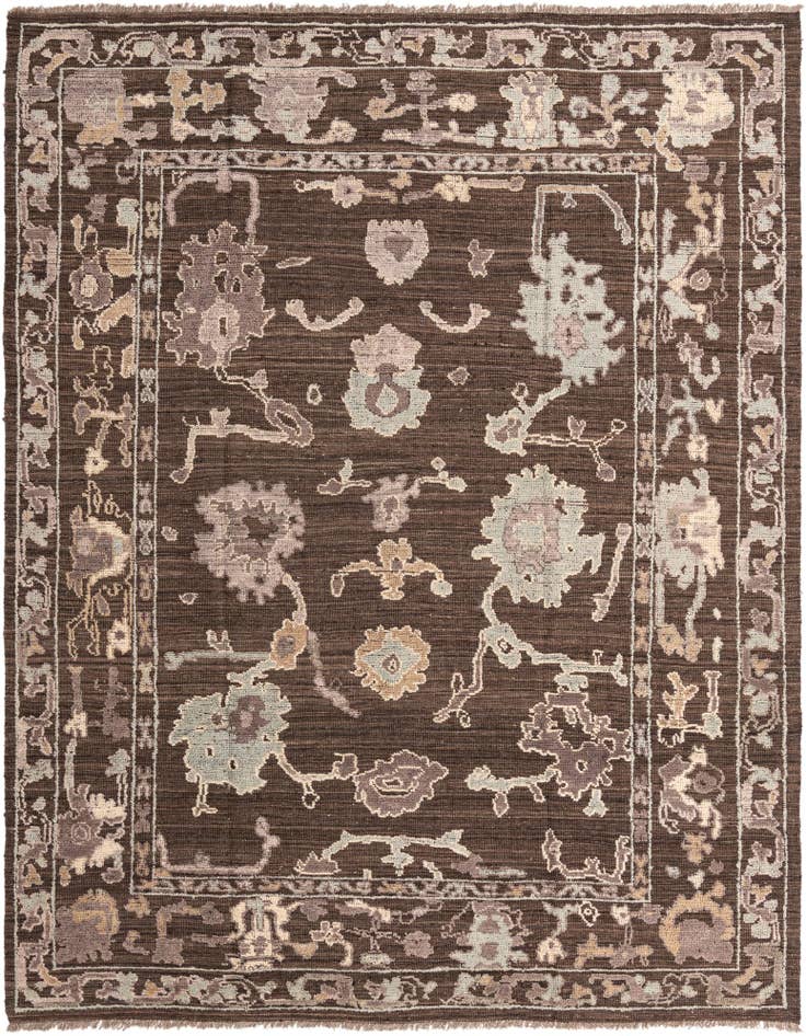 Detail image of 9' 2 x 12' Hand Knotted Oushak Wool Rug