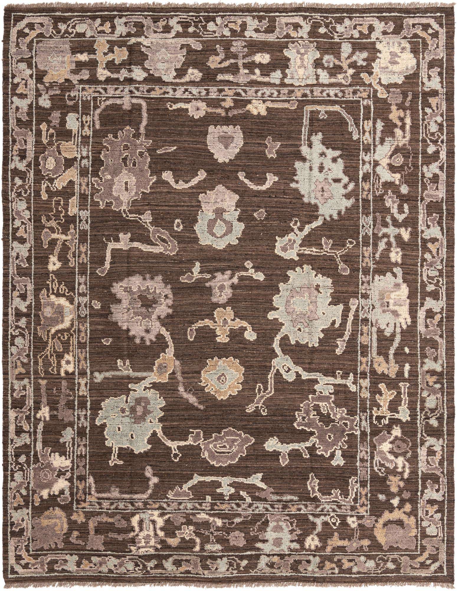 9' 2 x 12' Hand Knotted Oushak Wool Rug