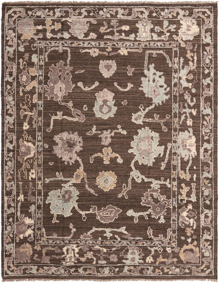 Detail image of 9' 2 x 12' Hand Knotted Oushak Wool Rug