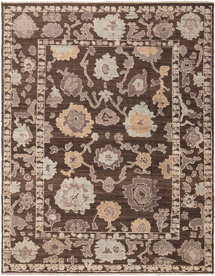 Detail image of 10' 3 x 14' 4 Hand Knotted Oushak Wool Rug