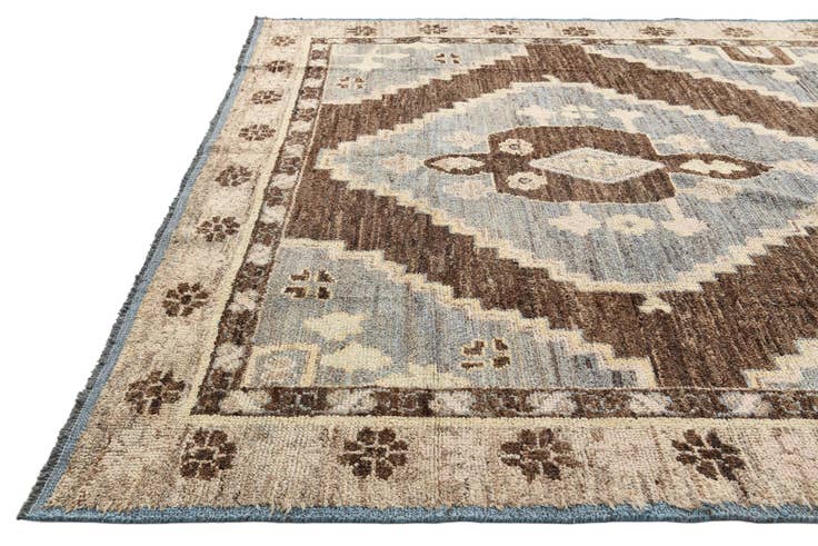 Detail image of 10' x 14' 2 Hand Knotted Oushak Wool Rug