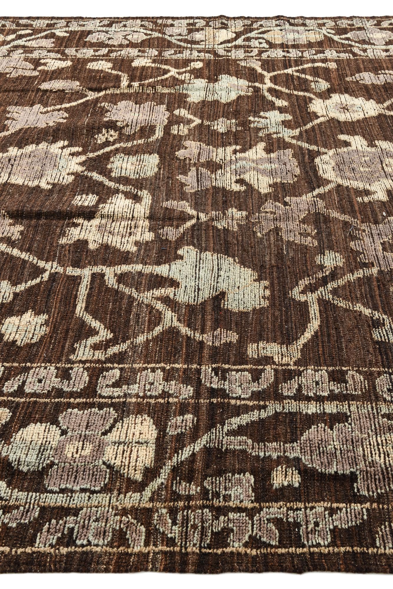 9' 5 x 13' Hand Knotted Oushak Wool Rug