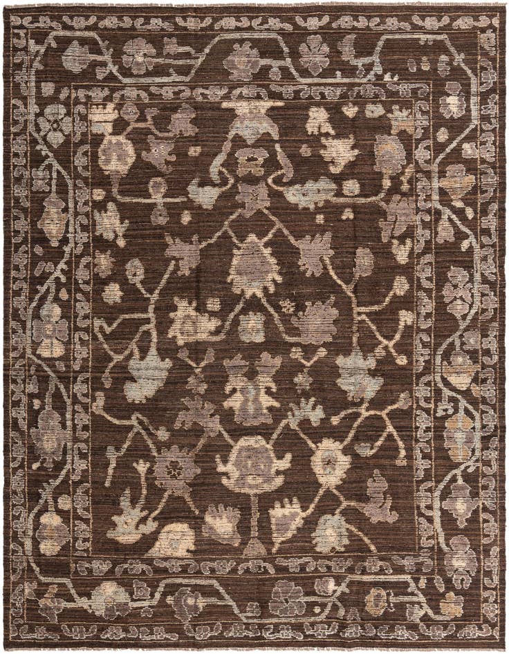 Detail image of 9' 5 x 13' Hand Knotted Oushak Wool Rug