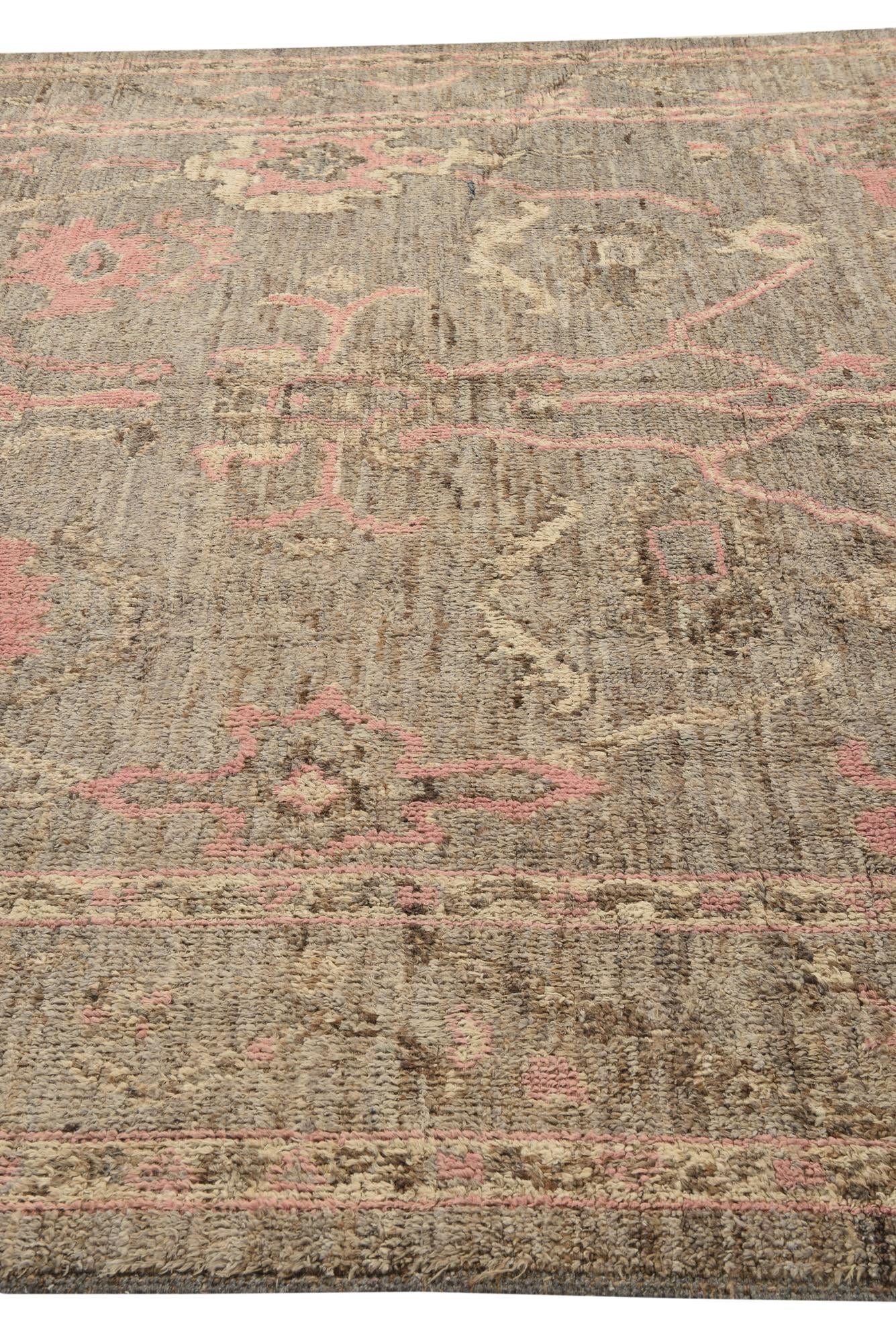 8' 6 x 12' 5 Hand Knotted Oushak Wool Rug