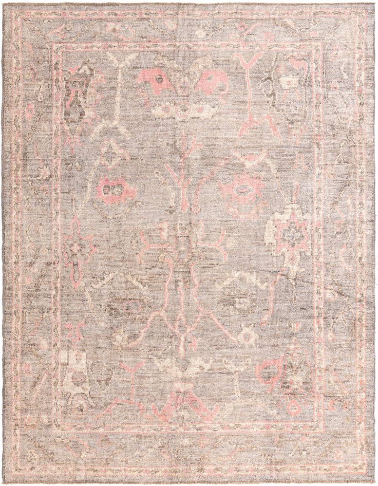 Detail image of 8' 6 x 12' 5 Hand Knotted Oushak Wool Rug