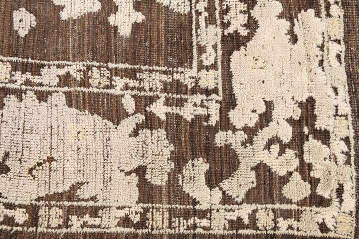 9' x 12' 4 Hand Knotted Oushak Wool Rug