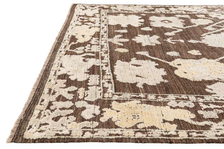 9' x 12' 4 Hand Knotted Oushak Wool Rug