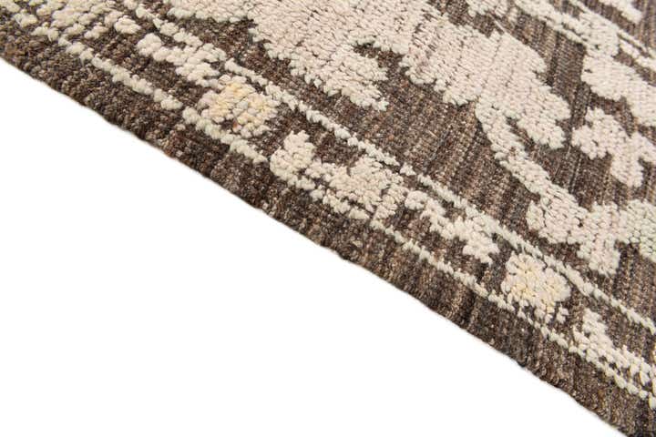 9' x 12' 4 Hand Knotted Oushak Wool Rug