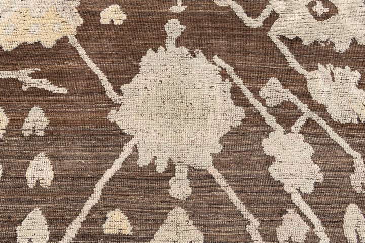 9' x 12' 4 Hand Knotted Oushak Wool Rug