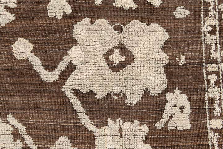 9' x 12' 4 Hand Knotted Oushak Wool Rug
