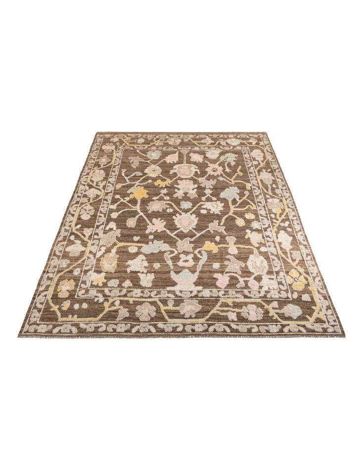 Detail image of 9' 2 x 12' Hand Knotted Oushak Wool Rug