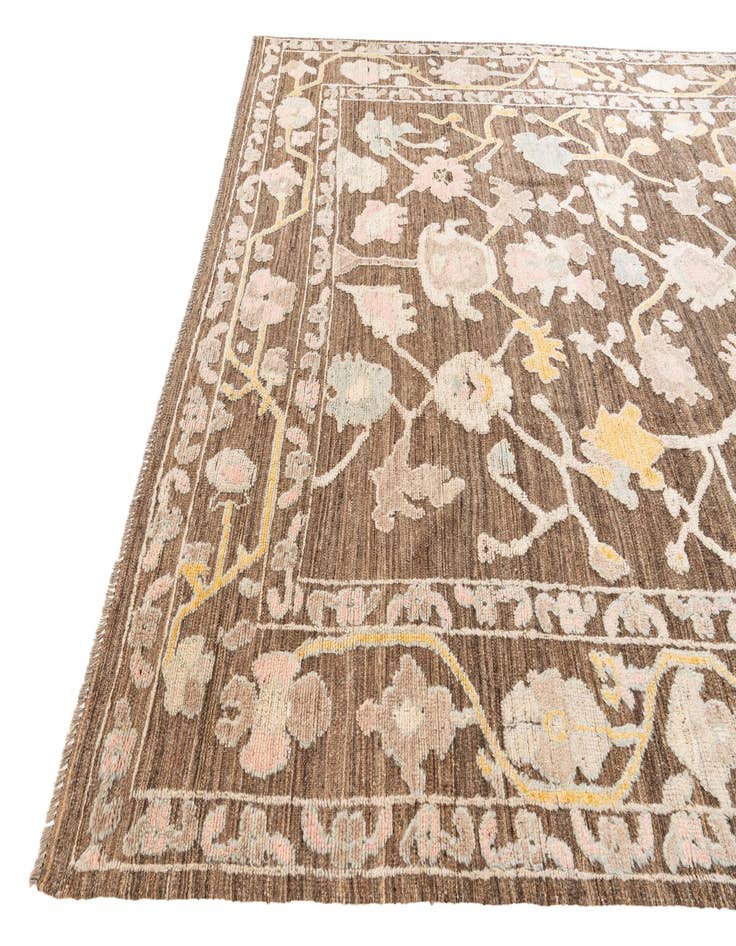 Detail image of 9' 2 x 12' Hand Knotted Oushak Wool Rug