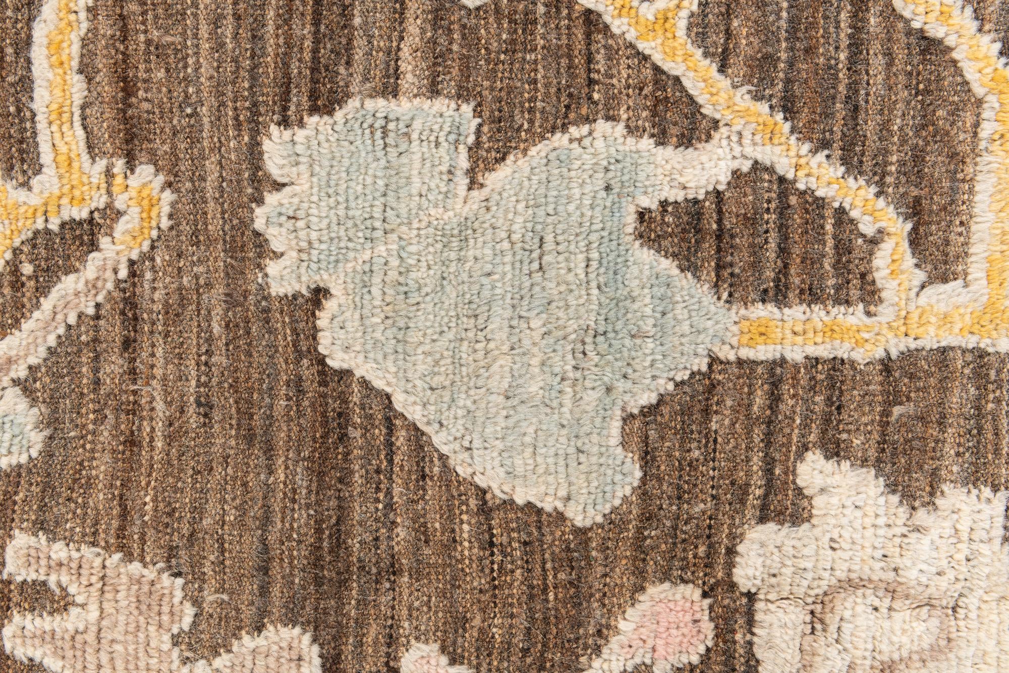 9' 2 x 12' Hand Knotted Oushak Wool Rug