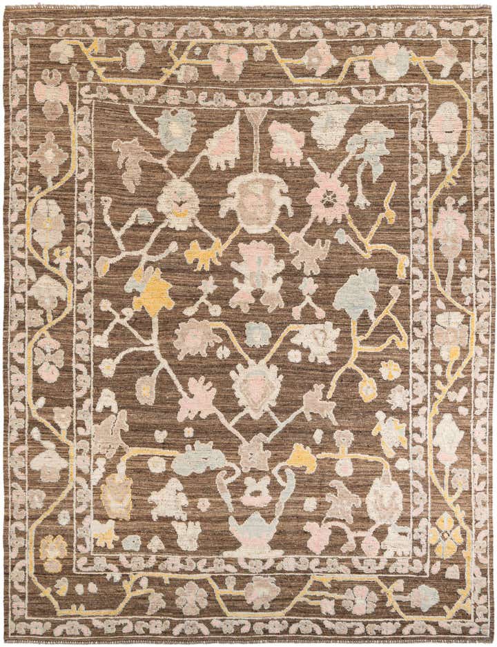9' 2 x 12' Hand Knotted Oushak Wool Rug