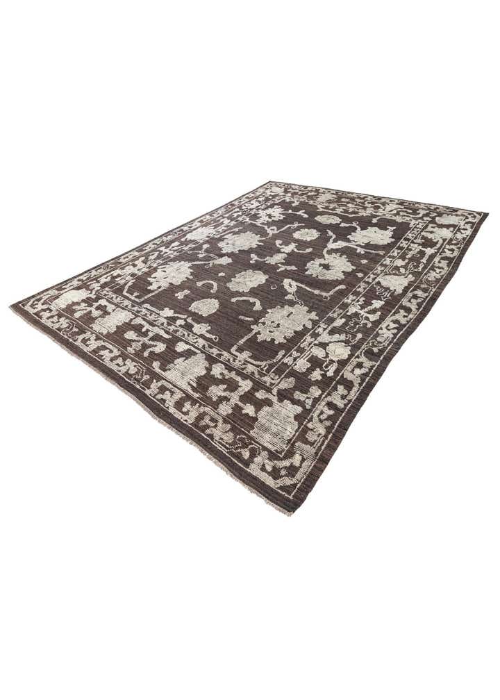 9' 4 x 12' 2 Hand Knotted Oushak Wool Rug
