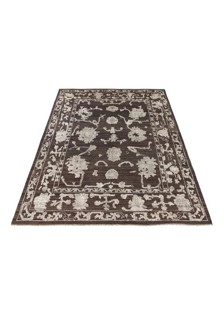 9' 4 x 12' 2 Hand Knotted Oushak Wool Rug