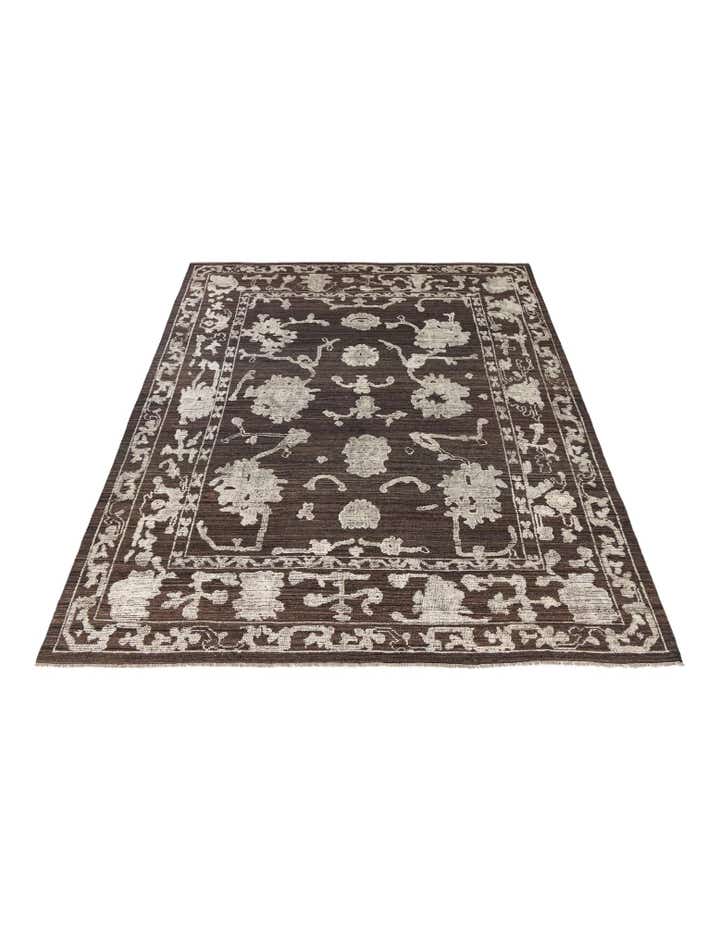 9' 4 x 12' 2 Hand Knotted Oushak Wool Rug