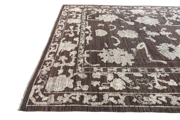9' 4 x 12' 2 Hand Knotted Oushak Wool Rug