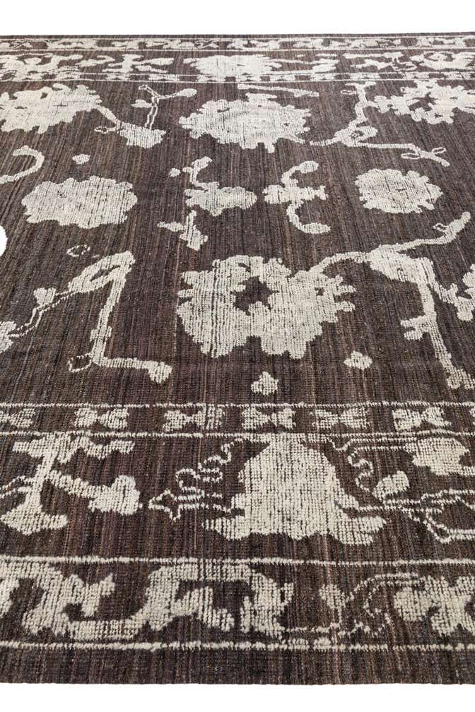 9' 4 x 12' 2 Hand Knotted Oushak Wool Rug