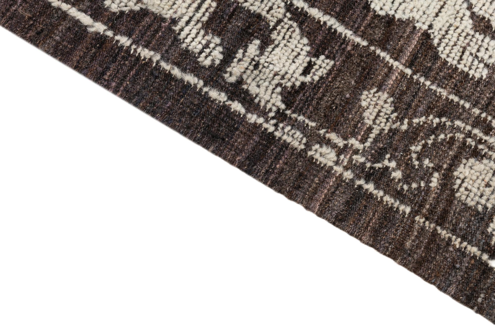 9' 4 x 12' 2 Hand Knotted Oushak Wool Rug