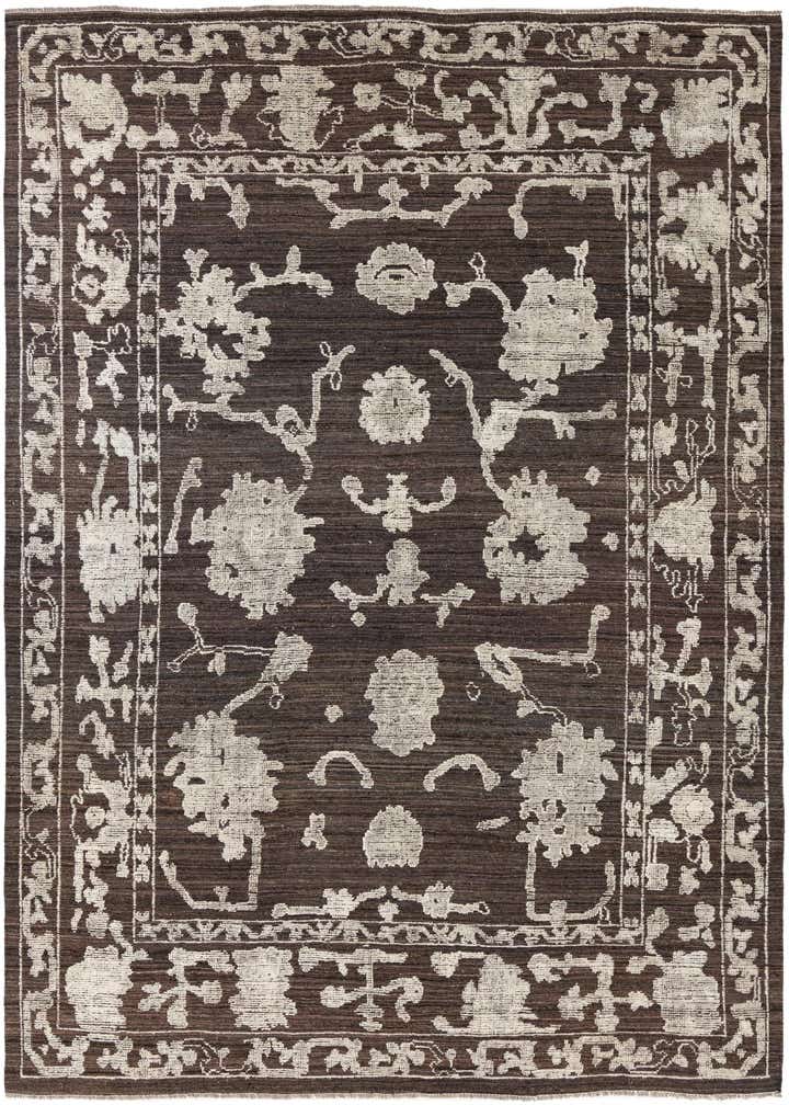 9' 4 x 12' 2 Hand Knotted Oushak Wool Rug