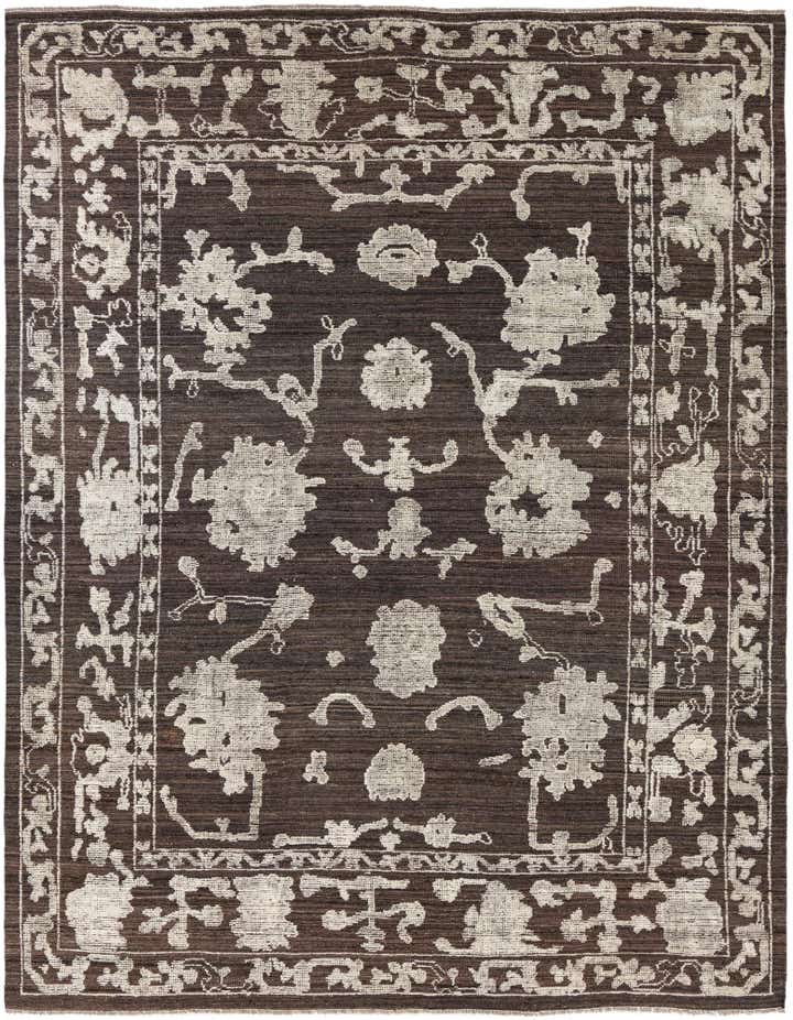9' 4 x 12' 2 Hand Knotted Oushak Wool Rug