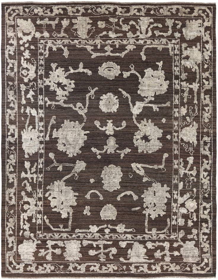 Detail image of 9' 4 x 12' 2 Hand Knotted Oushak Wool Rug