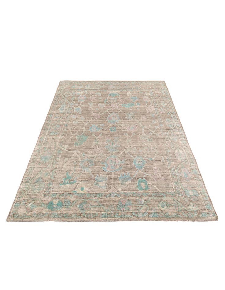 Detail image of 8' 10 x 12' 3 Hand Knotted Oushak Wool Rug