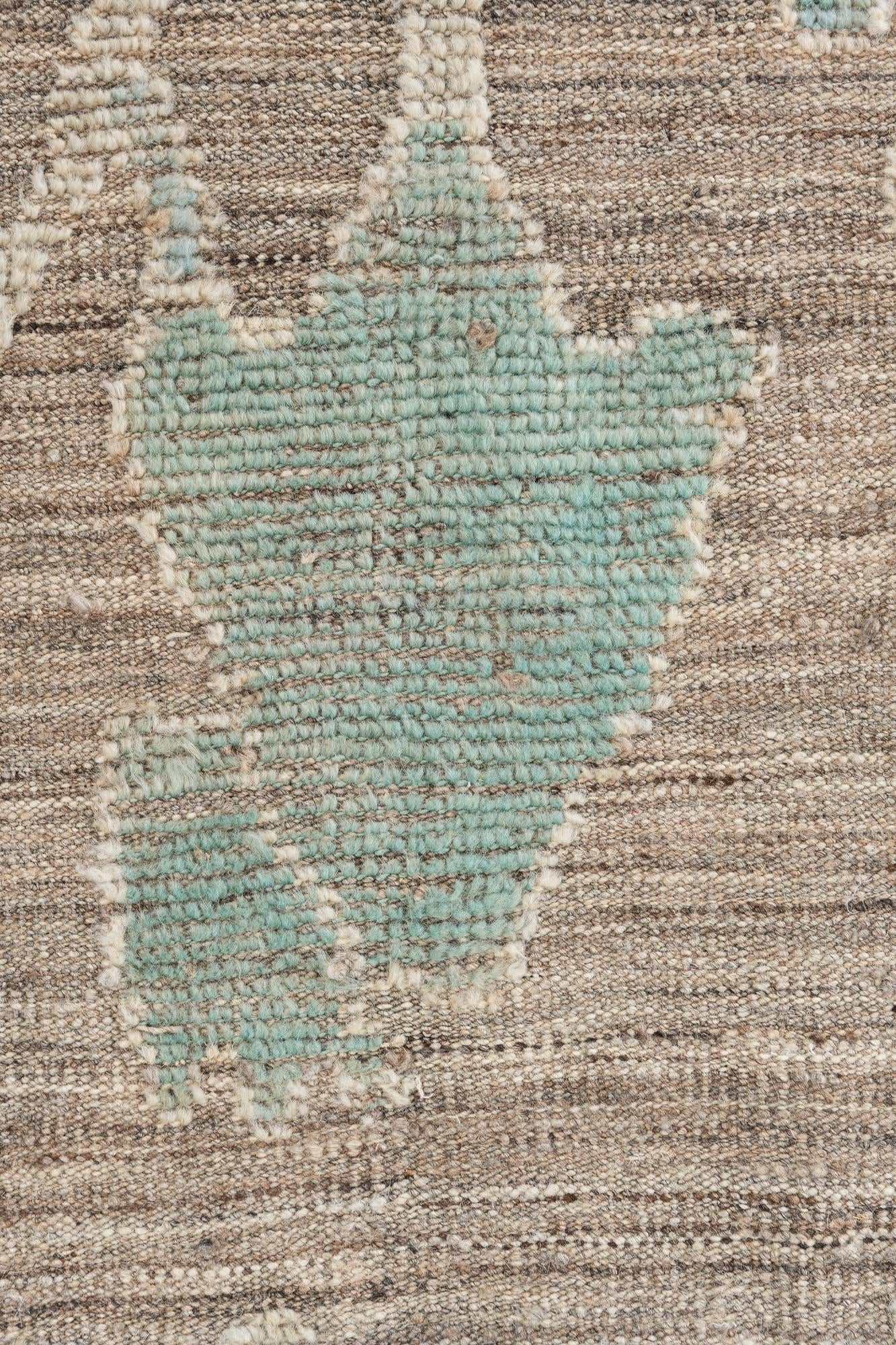 8' 10 x 12' 3 Hand Knotted Oushak Wool Rug