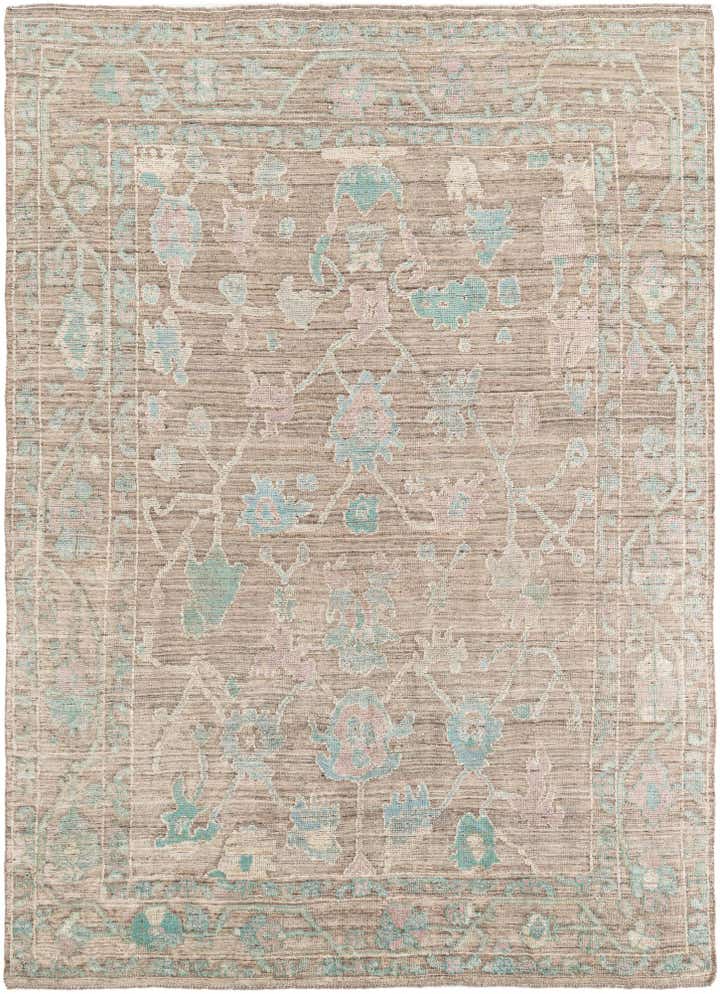 8' 10 x 12' 3 Hand Knotted Oushak Wool Rug