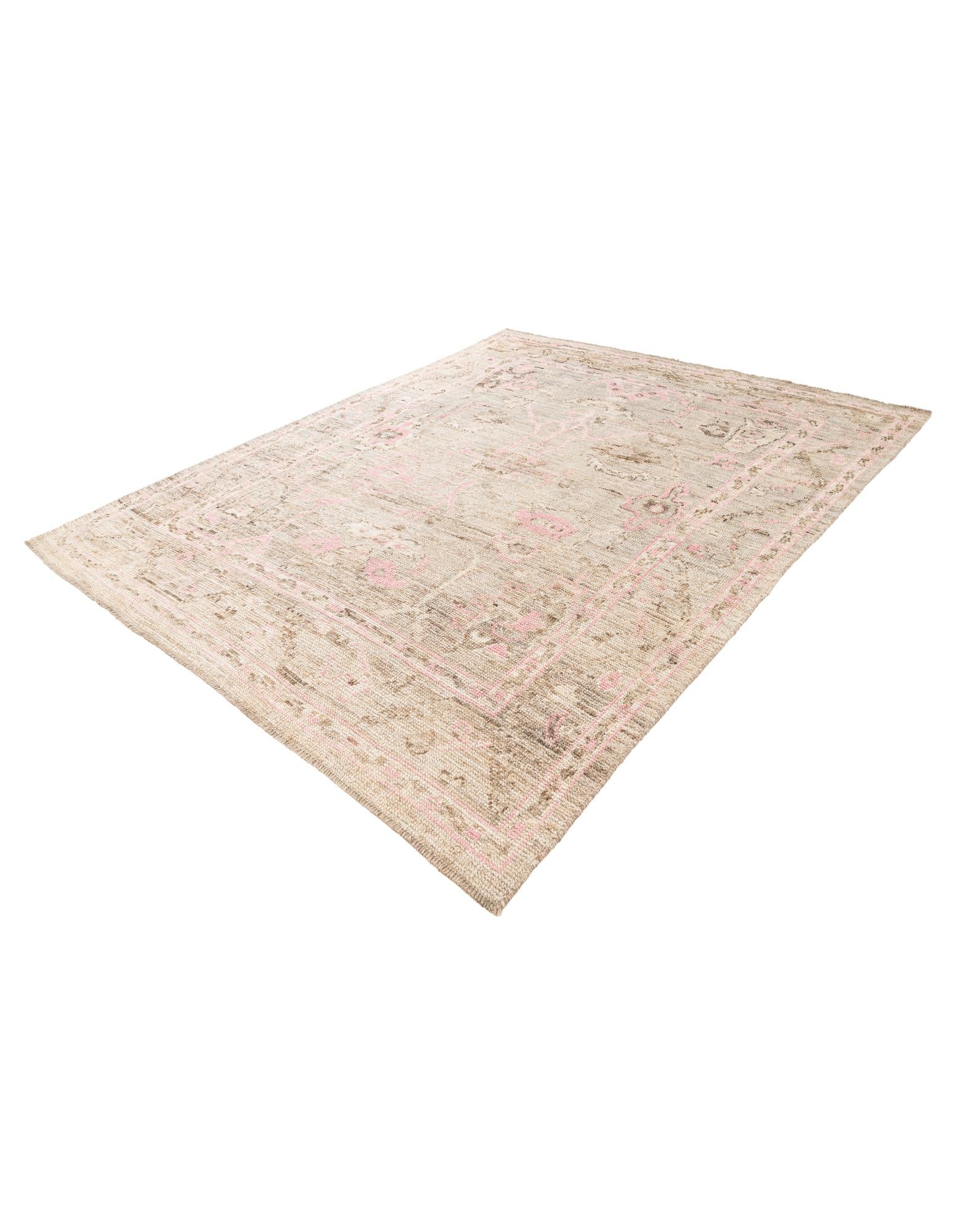 8' 2 x 10' Hand Knotted Oushak Wool Rug