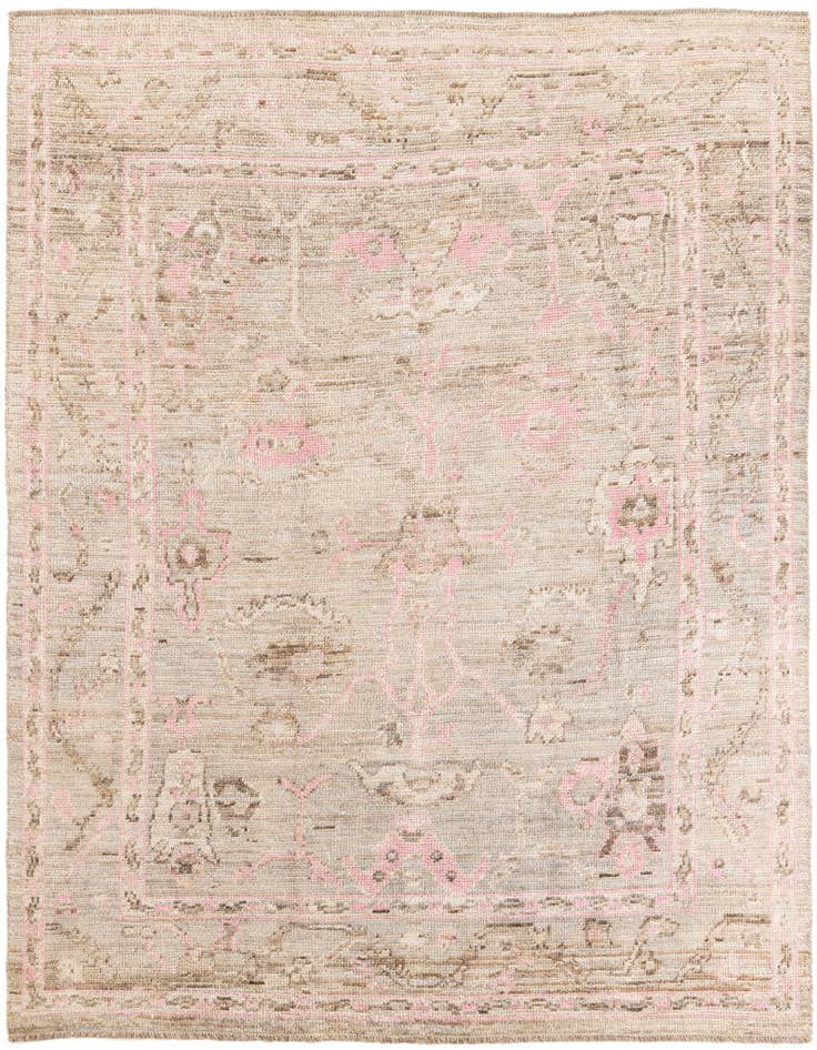 Detail image of 8' 2 x 10' Hand Knotted Oushak Wool Rug