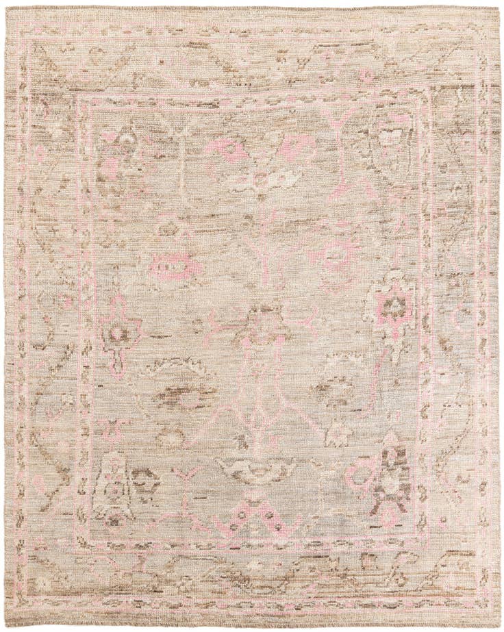 Detail image of 8' 2 x 10' Hand Knotted Oushak Wool Rug